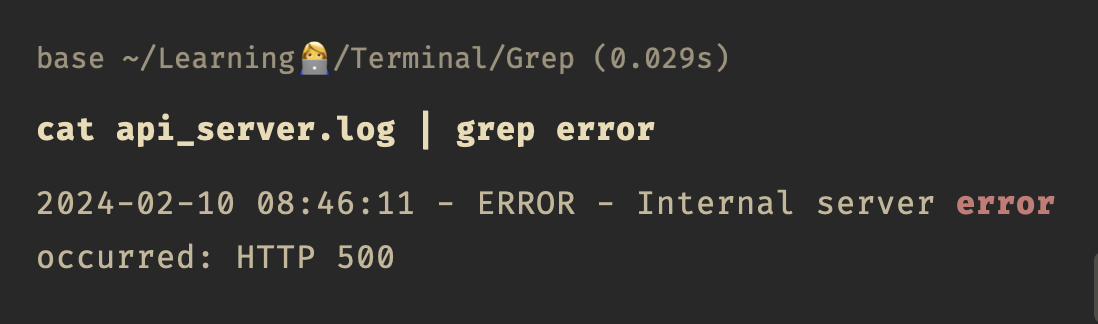 Grep search with cat