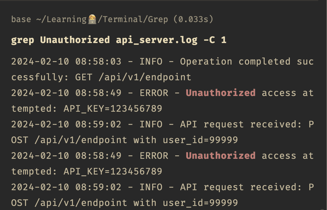 -C in Grep